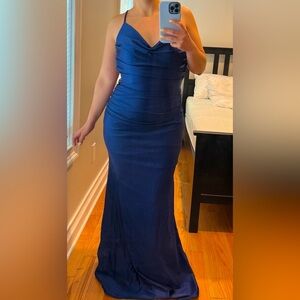 Xscape floor length evening gown